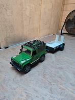 Bruder - 2 x auto met karren, Ophalen, Gebruikt