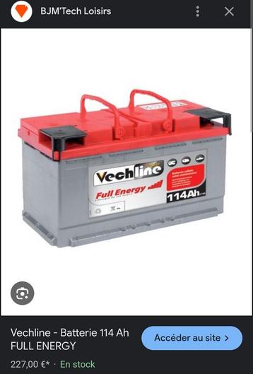 Vechline 114Ah FULL Energy batterij voor langzaam opladen beschikbaar voor biedingen