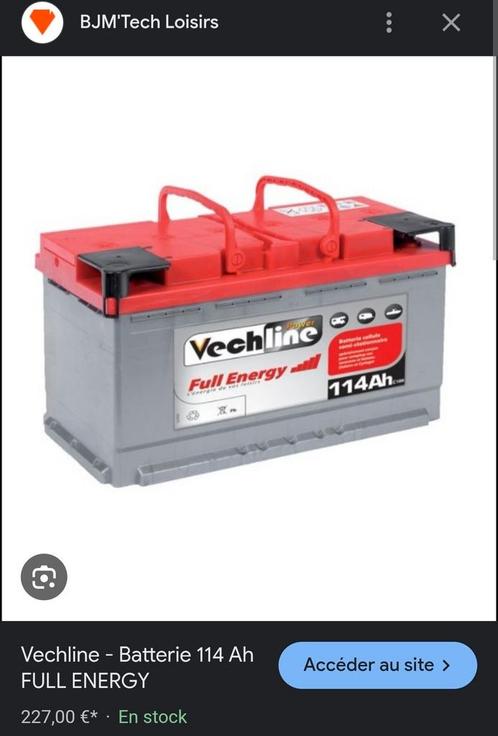 Vechline 114Ah FULL Energy batterij voor langzaam opladen, Caravans en Kamperen, Mobilhome-accessoires