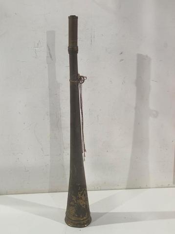 Koperen Jachthoorn , toeter , messing , decoratief  beschikbaar voor biedingen