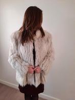 Bontjas zilvervos in nieuwstaat (maat 42), Kleding | Dames, Jassen | Winter, Beige, Maat 42/44 (L), Ophalen of Verzenden, Zo goed als nieuw