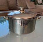 Inox Kookpot met deksel 24cm, Ophalen, Gebruikt, Inox, Kookpan of Snelkookpan