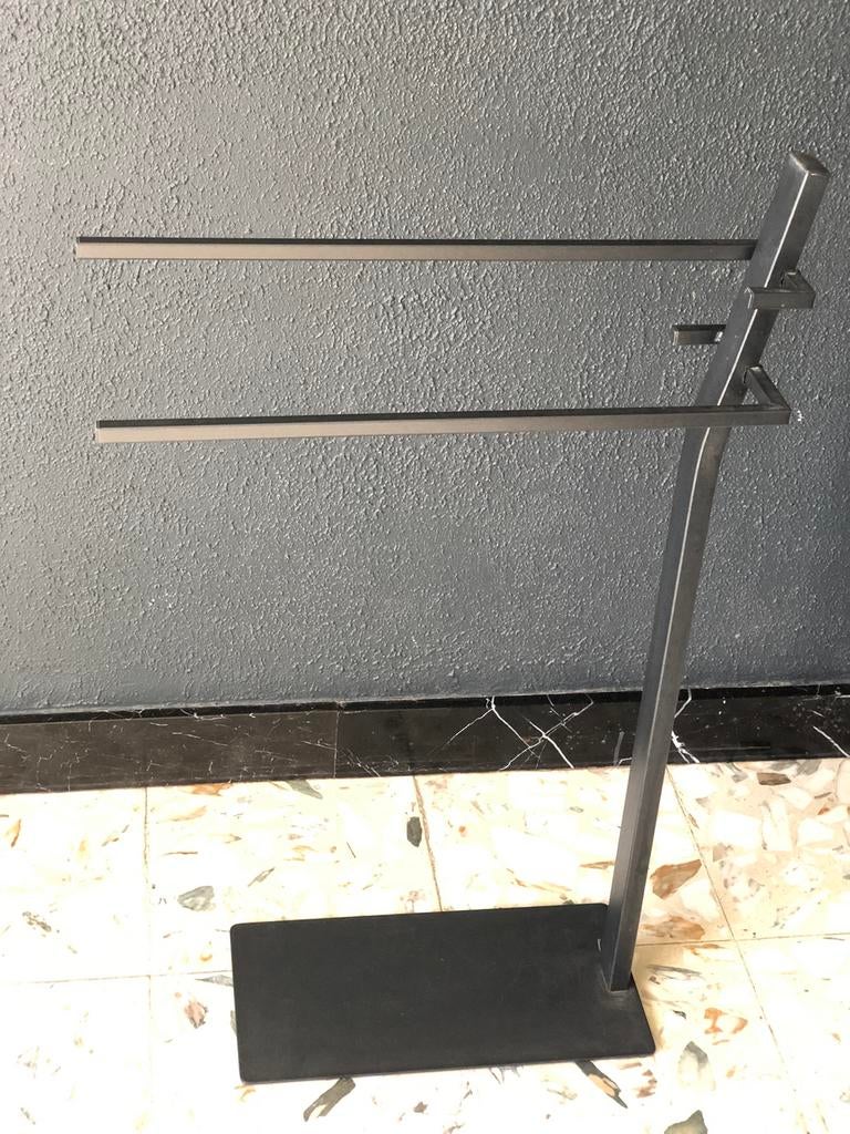 handdoekrek met 2 armen en 2 haken, mat zwart, Ophalen, Zo goed als nieuw