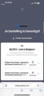Tickets blok3