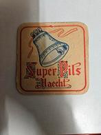 Oud bierviltje recto verso haecht super pils, Verzamelen, Ophalen of Verzenden
