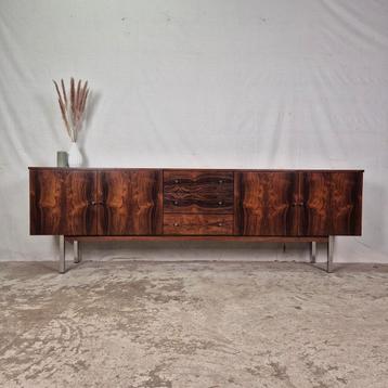 Vintage Palissander Rosewood sideboard, wandmeubel jaren 70 beschikbaar voor biedingen