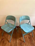 Metalen stoelen turquoise, Huis en Inrichting, Stoelen, Ophalen, Twee, Overige kleuren, Nieuw