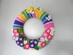 gehaakte lentekrans met bloemen en vlinder, Hobby en Vrije tijd, Breien en Haken, Ophalen, Nieuw, Haken, Patroon of Boek