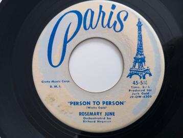 ROSEMARY JUNE . PERSON TO PERSON .OLDIES POPCORN US 45T, CD & DVD, Enlèvement ou Envoi, Comme neuf