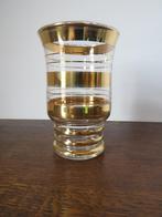 Kleine glazen vaas met vergulding, Antiek en Kunst, Antiek | Vazen, Ophalen of Verzenden