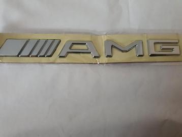 Mercedes Amg koffer logo chroom zilver/ mat zwart