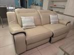 Lederen 2-zit chateau d’Ax met 2 elektrische relaxen, Ophalen, Gebruikt, 150 tot 200 cm, Tweepersoons