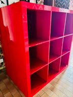 Kallax Rood 9 vakken / 2 stuks, Ophalen, Gebruikt