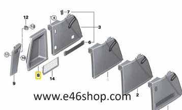 KOFFERBAK PLASTIC KLEP  LINKS BMW X3 G01 X3M F97 OE 51477445 beschikbaar voor biedingen
