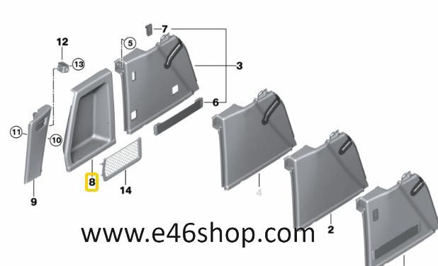 KOFFERBAK PLASTIC KLEP  LINKS BMW X3 G01 X3M F97 OE 51477445, Auto-onderdelen, Interieur en Bekleding, BMW, Nieuw, Ophalen of Verzenden