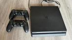 Ps4 met 2 controllers 500gb PlayStation  Sony, Ophalen of Verzenden, Zo goed als nieuw, 500 GB, Met 2 controllers