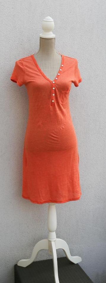 Prachtige oranje jurk Autre Chose Paris Maat L