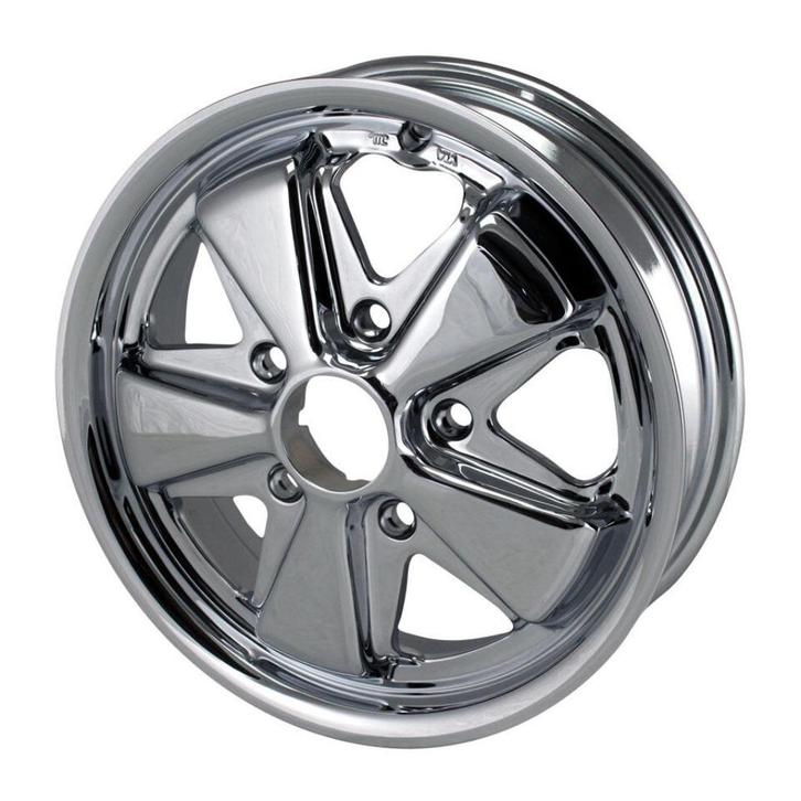VW Kever Porsche Fuchs 5x130 Chroom 15'' velgen 4,5J, Auto diversen, Auto-accessoires, Nieuw, Verzenden