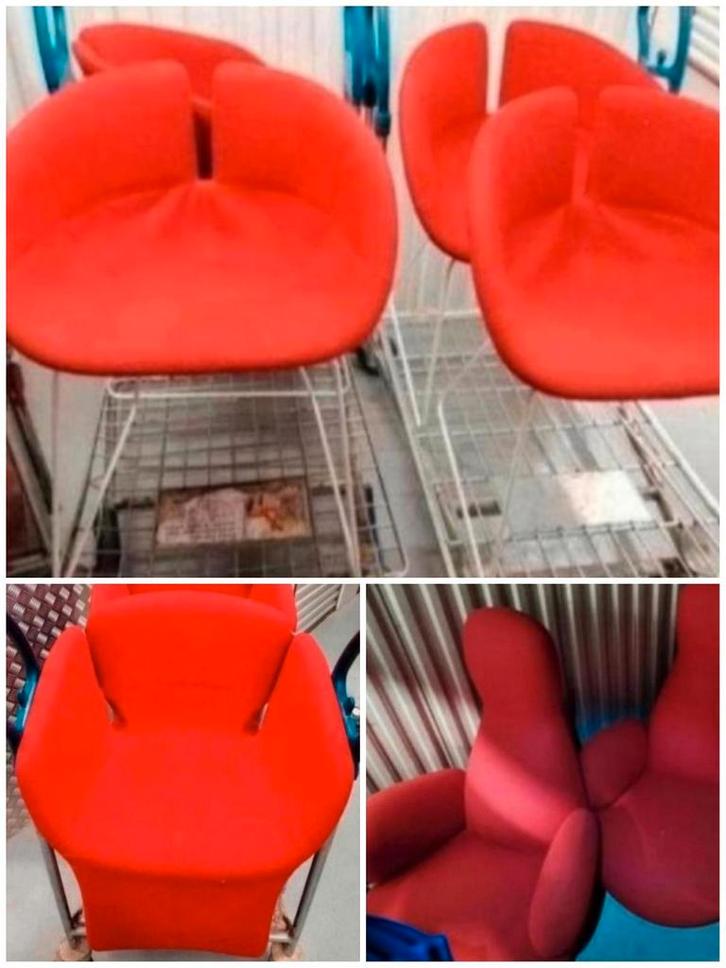 EXCEPTIONNEL FÊTES DESIGN 6 PATRICIA URQUIOLA 2 BORSELIUS, Huis en Inrichting, Fauteuils, Gebruikt, Kunststof, Metaal, Stof, Overige materialen