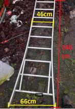 aluminium ladder brede voet 9 sporten 2.4m, Doe-het-zelf en Bouw, Ladders en Trappen, Ophalen, Gebruikt, Ladder, 2 tot 4 meter