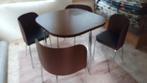 vintage tafel en stoelen, Ophalen, Overige materialen, Gebruikt, 50 tot 100 cm