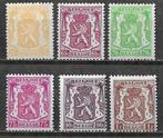 België OPC 710-715 Klein staatswapen *, Ophalen of Verzenden, Postfris, Met plakker