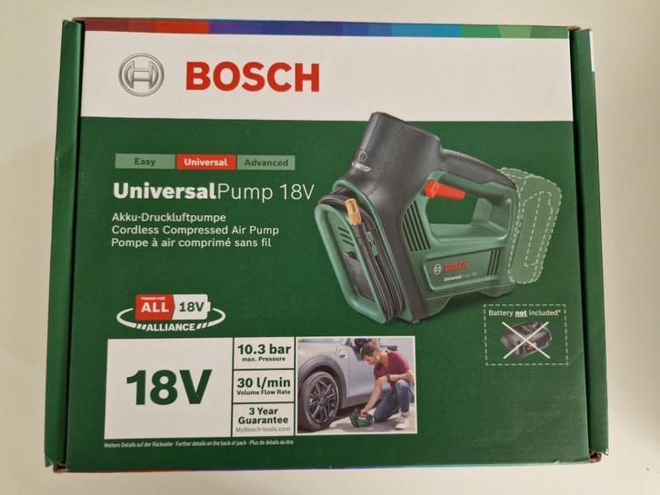 Bosch UniversalPump 18V - Neuf, Scellé - 59 € (HUBO : 79,99), Doe-het-zelf en Bouw, Compressors, Nieuw, Ophalen of Verzenden