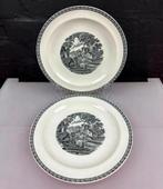 6X Wedgwood Of Etruria Lugano Black Dinner Plates 25.5cm, Ophalen of Verzenden