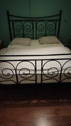 Ikea bed Noresund 180x200 incl lattenbodem, Huis en Inrichting, Ophalen, Gebruikt, Zwart, Tweepersoons