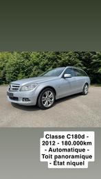 Mercedes Klasse C200 KEURING BIANCO - 1st Prop - Auto, Auto's, Euro 5, Parkeersensor, Zwart, Leder en Stof