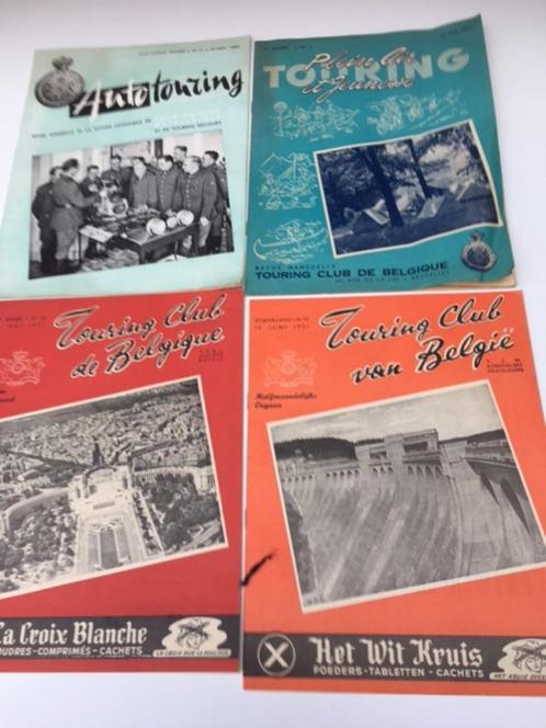 4 tijdschriften van Touring wegenhulp van begin jaren 50, Verzamelen, Tijdschriften, Kranten en Knipsels, Tijdschrift, 1940 tot 1960