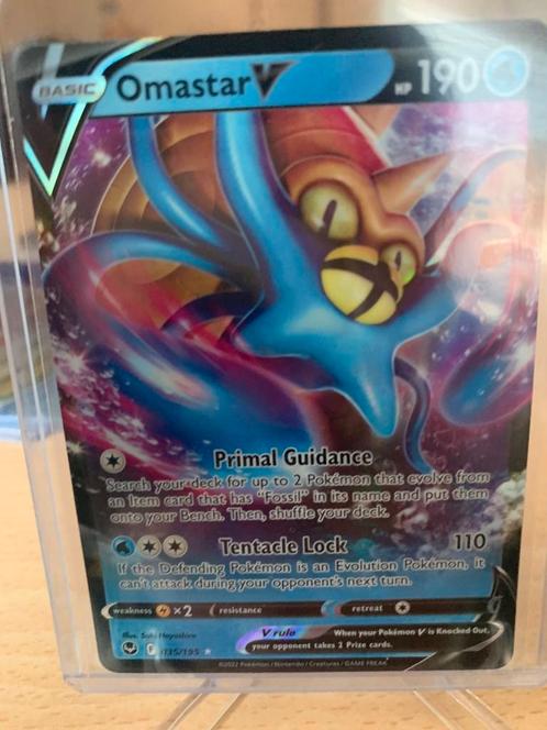 Pokemon omastar v silver tempest, Hobby en Vrije tijd, Verzamelkaartspellen | Pokémon, Zo goed als nieuw, Ophalen of Verzenden