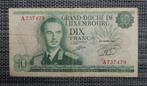 Bankbiljet 10 Frank Luxemburg 1967, Postzegels en Munten, Bankbiljetten | Europa | Niet-Eurobiljetten, Los biljet, Ophalen of Verzenden