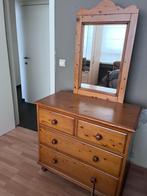 Commode met spiegel, Huis en Inrichting, Ophalen, Gebruikt, Eikenhout, 50 tot 100 cm