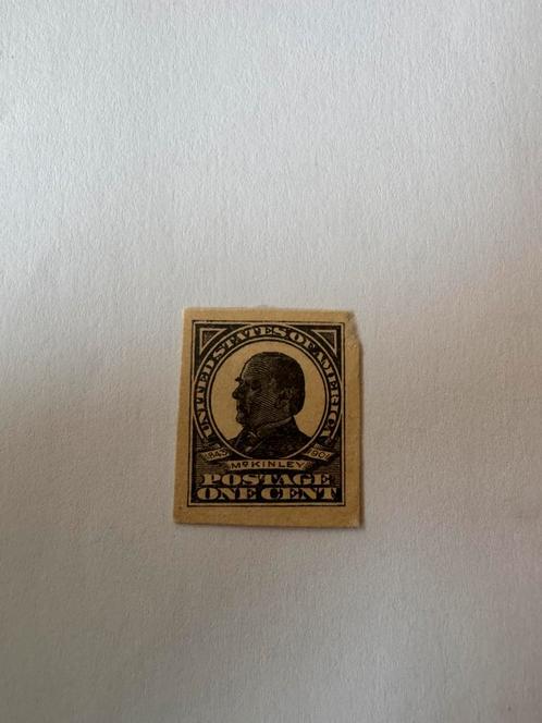 Postwaardestukken VS 1 cent McKinley Cut Square Postal Print, Postzegels en Munten, Postzegels | Amerika, Ophalen of Verzenden