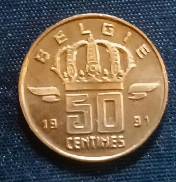 50 cent 1991 VL (UNC: uit set) - Boudewijn I beschikbaar voor biedingen