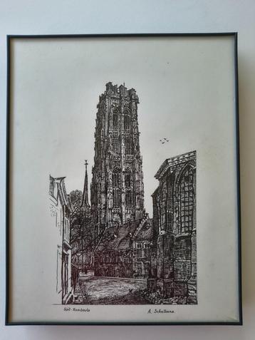 pentekening Sint Rombouts - Mechelen beschikbaar voor biedingen