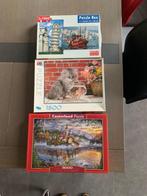 3 puzzels + 1 extra die je er gratis bijkrijgt, Hobby en Vrije tijd, 500 t/m 1500 stukjes, Legpuzzel, Zo goed als nieuw, Ophalen