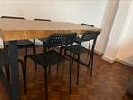 Table a manger extensible 8 pax avec 6 chaises, Comme neuf