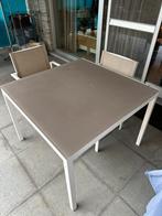 Terrastafel + 4 stoelen, Ophalen, Zo goed als nieuw
