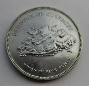Guernsey 25 pence 1977 Queen Elizabeth II