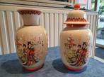 Chinese vaas + dekselpot 2 stuks doe een bod, Ophalen of Verzenden