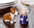 Queen Elizabeth & Corgi Peper + Zout stel set Salt & Pepper, Ophalen of Verzenden, Servies