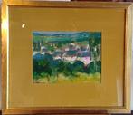 Jeanne Portenart, Olieverf op paneel “Chairieres”, 33x38cm, Ophalen of Verzenden