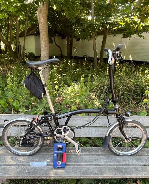 Zwarte Brompton vouwfiets H6L met of zonder bagageclip, Hobby en Vrije tijd, Overige Hobby en Vrije tijd, Zo goed als nieuw, Ophalen
