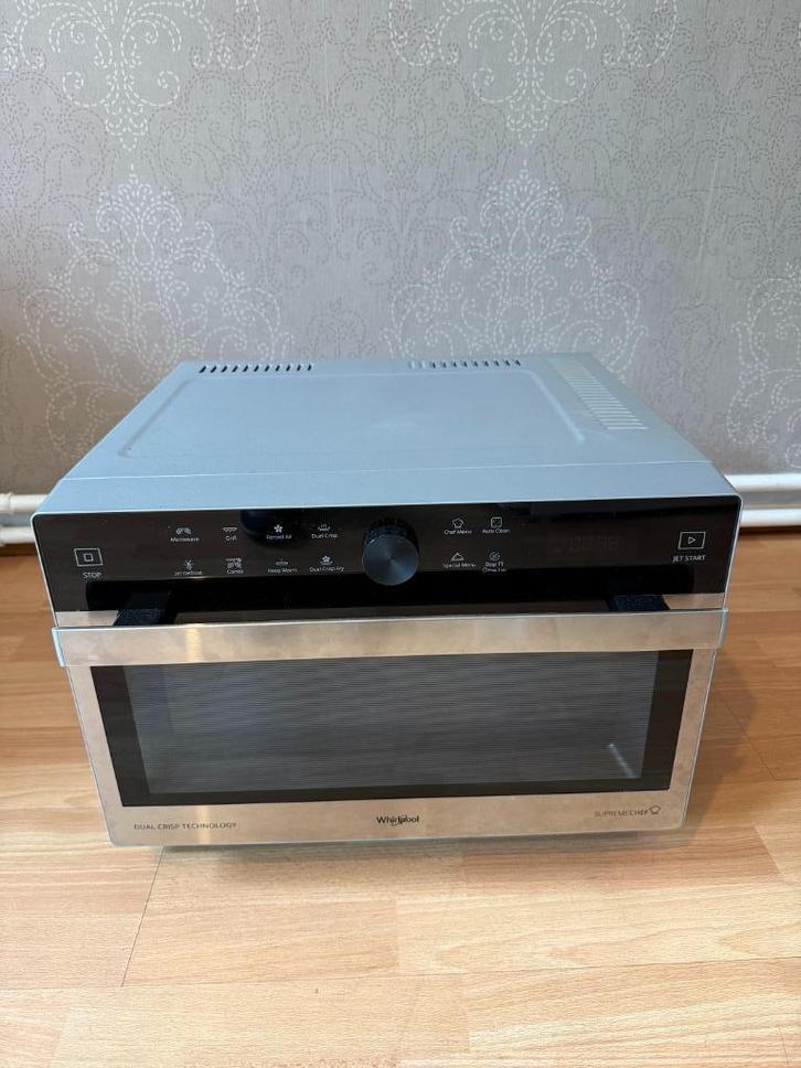 Combi microgolfoven Whirlpool, Elektronische apparatuur, Microgolfovens, Gebruikt, Vrijstaand, Combi-microgolfoven, 45 tot 60 cm