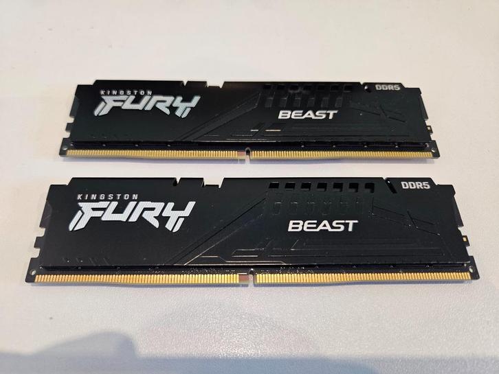 Kingston Fury 64gb 4800Mhz DDR5 (2x 32gb), Computers en Software, RAM geheugen, Zo goed als nieuw, Desktop, 64 GB, DDR5, Ophalen of Verzenden