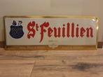 Metaal Reclamebord - St. Feuillien -, Ophalen of Verzenden, Gebruikt, Reclamebord, Plaat of Schild, Overige merken