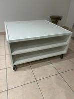Moderne salontafel op wieltjes (wit), Huis en Inrichting, Tafels | Salontafels, Ophalen, Gebruikt, 50 tot 100 cm, Ikea