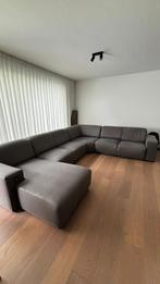 grijze zetel, Grijze C-vormige sofá, Stof, Zo goed als nieuw, Ophalen
